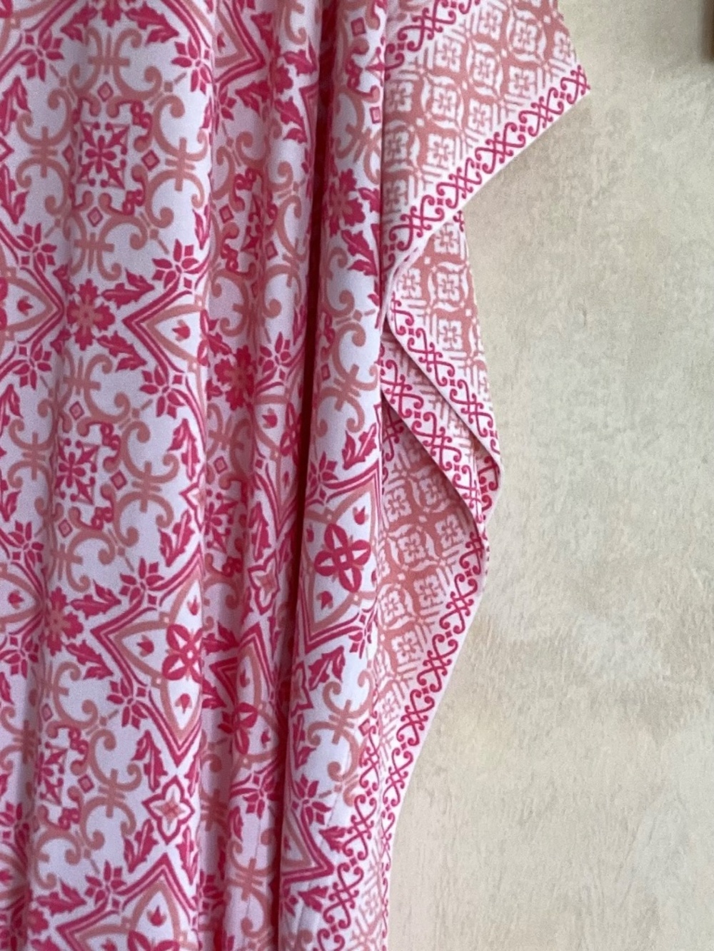 JOAN RIVERS MAXI CORAL & WHITE KAFTAN SIZE SP - Picture 3 of 13